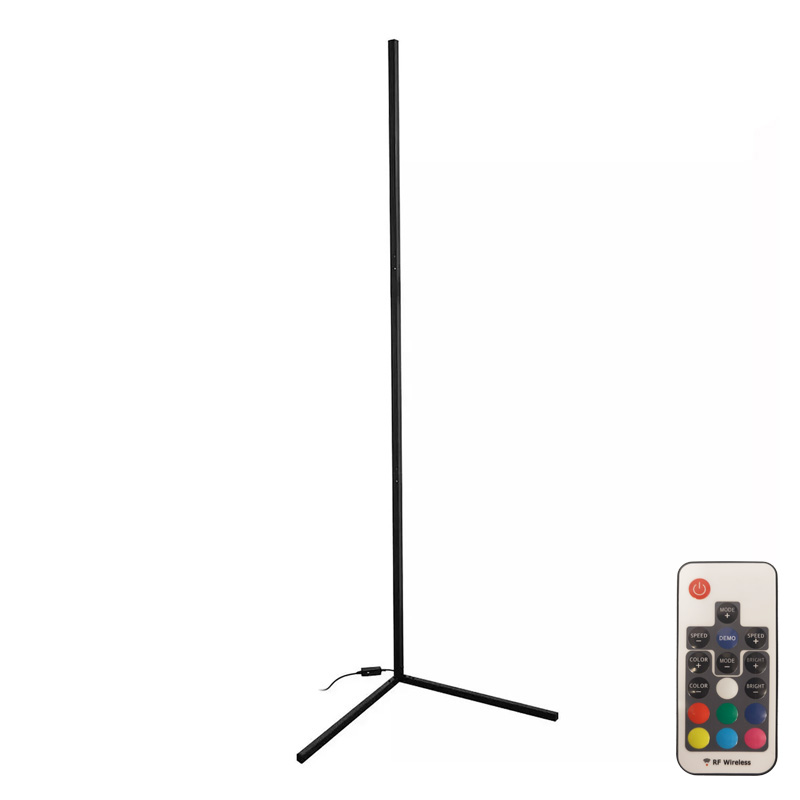 Llamba dyshemeje Nanek pakoworld led metal në ngjyrë të zezë 30x30x120cm
