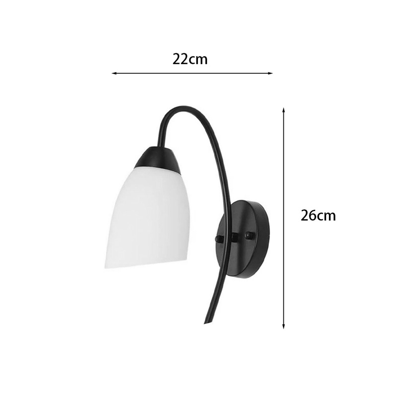 Ndriçues muri Berak pakoworld led metal në ngjyrë të zezë-bardhë 10x10x17cm