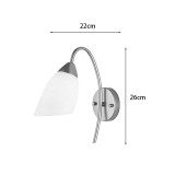 Ndriçues muri Berak pakoworld led metal në ngjyrë ari-bardhë 10x10x17cm