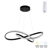 Llamba tavani Artisun pakoworld led metalike në nuancë të zezë D56x100cm