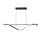 Dritë tavani metalike LED Infinity pakoworld në nuancë të zezë 120x12x150cm
