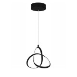 Ndriçues tavani metalik Trinity pakoworld me led në nuancë të zezë D22x100cm