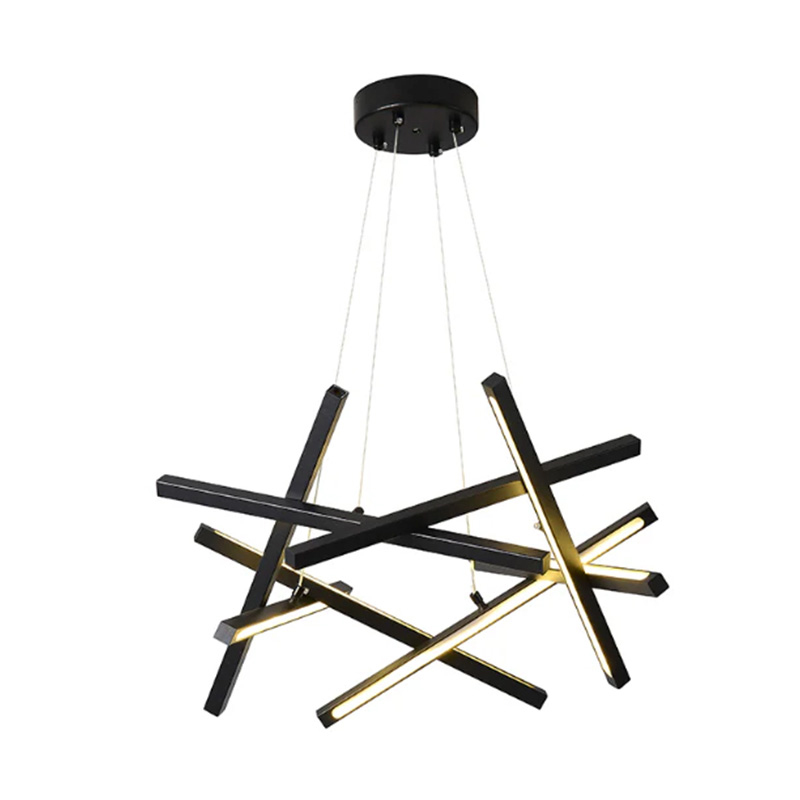 Ndriçues tavani metalik Luminis pakoworld led në nuancë të zezë 85x85x40cm
