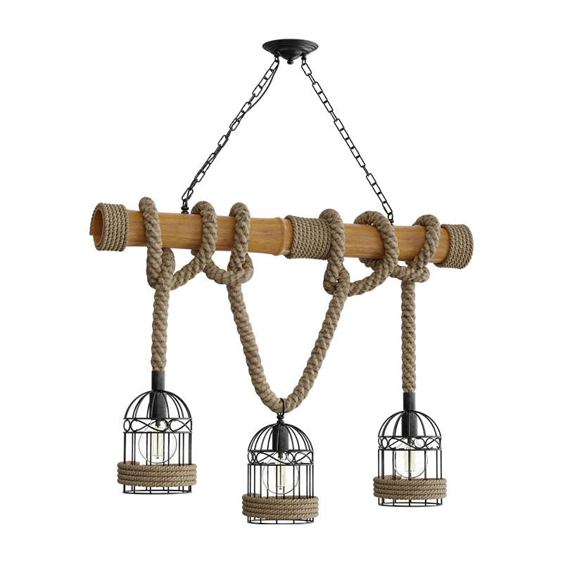 Llamba tavani Woodie pakoworld metal-dru-litar në nuancë natyrale 80x20x80cm