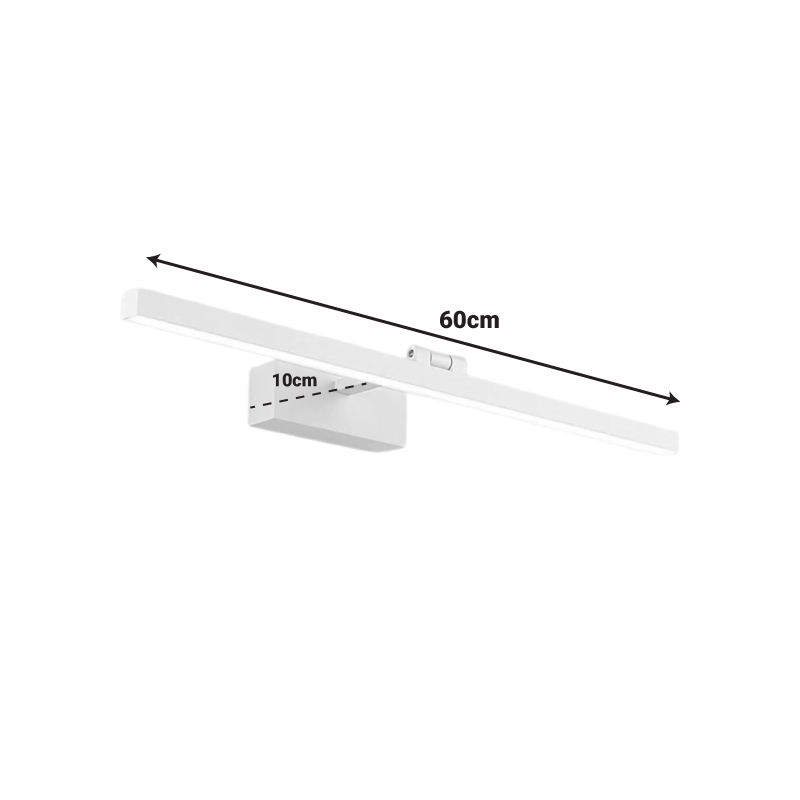 Ndriçues muri Debiwen pakoworld led metal në ngjyrë të bardhë 60x10x6cm
