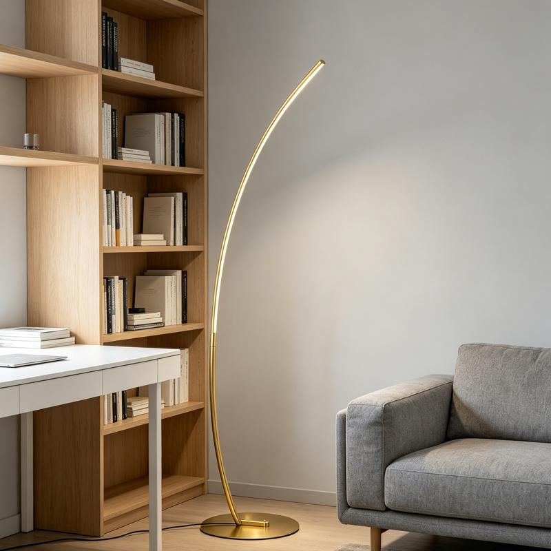 Ndriçues dyshemeje Archer pakoworld led metal ngjyrë ari 70x28x165cm
