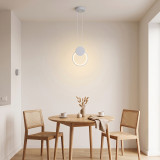 Llamba tavani Ganden pakoworld led metal në ngjyrë të bardhë D26.5x20cm