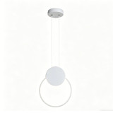 Llamba tavani Ganden pakoworld led metal në ngjyrë të bardhë D26.5x20cm