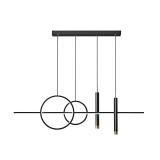 Llamba tavani Neron pakoworld led metal i zi 100x25x26cm
