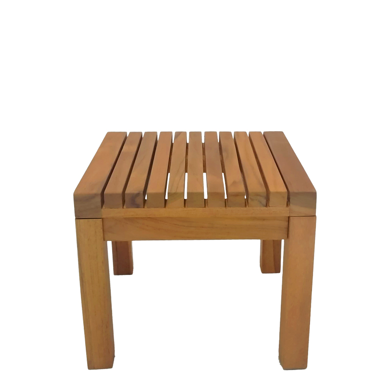 Tavolinë plazhi Poly pakoworld dru tik në nuancë natyrale 35x35x30cm