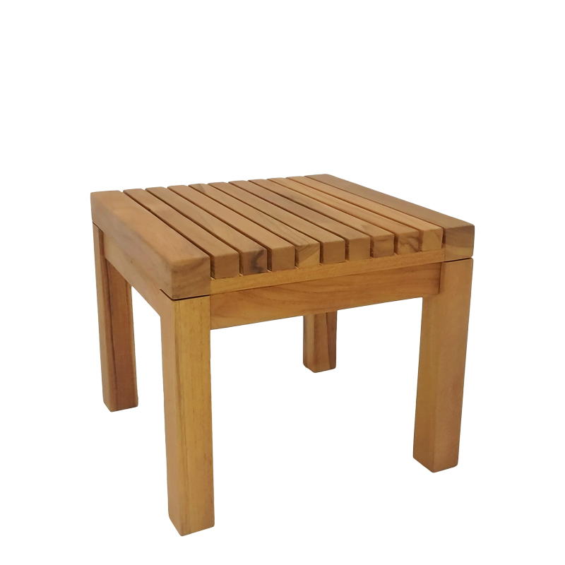 Tavolinë plazhi Poly pakoworld dru tik në nuancë natyrale 35x35x30cm