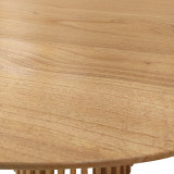 Set ngrënieje Inca-Kenda I pakoworld 5 copë në nuancë natyrale-bezhe Φ120x75cm