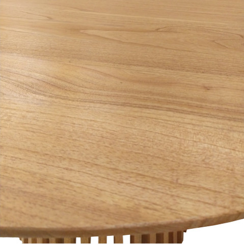 Set ngrënieje Inca-Kenda I pakoworld 5 copë në nuancë natyrale-bezhe Φ120x75cm