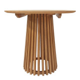 Set ngrënie Granny-Kenda Ι pakoworld 3 copë në nuancë natyrale-bezhe Φ80x75cm