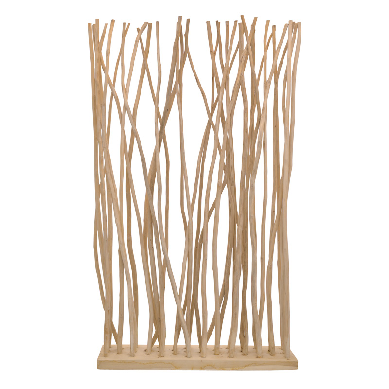 Dekor dyshemeje Barbin pakoworld dru teak-suar në ngjyrë natyrale 120x25x200cm