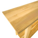 Tavolinë konsolle Decoza pakoworld dru tik në ngjyrë natyrale 140x40x80cm