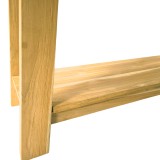 Tavolinë konsolle Decoza pakoworld dru tik në ngjyrë natyrale 140x40x80cm