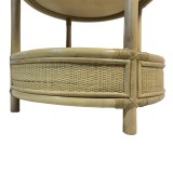 Tavolinë anësore Moody pakoworld pe rattan në ngjyrë natyrale D55x51cm