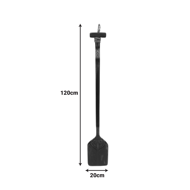 Paddel dekorativ muri Boon Inart dru mahagoni në ngjyrë të zezë-natyrale 20χ3x120cm