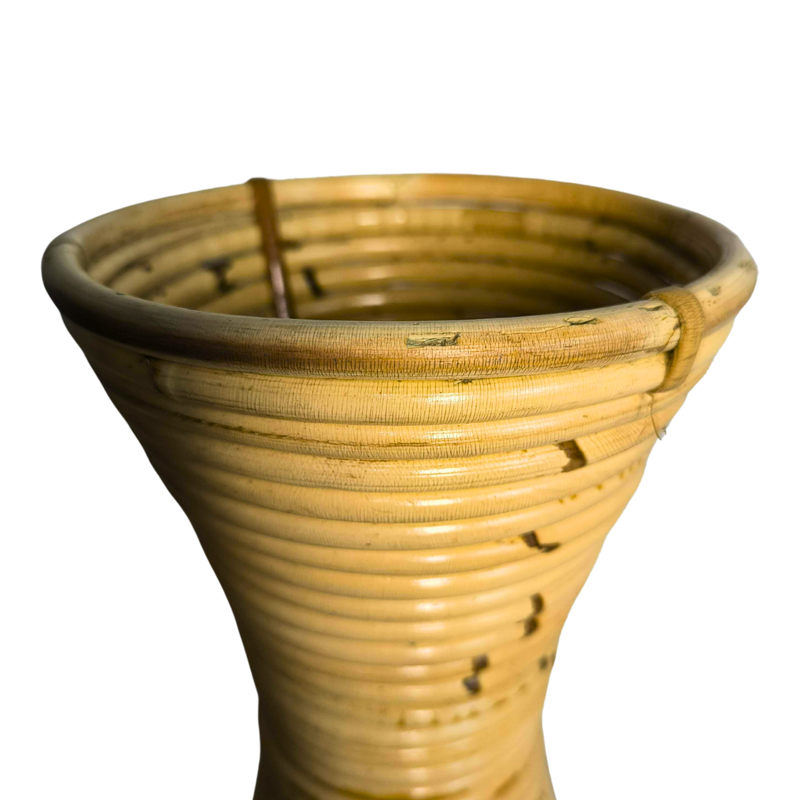 Vazo Virnia Inart pe rattan në ngjyrë natyrale D40x70cm