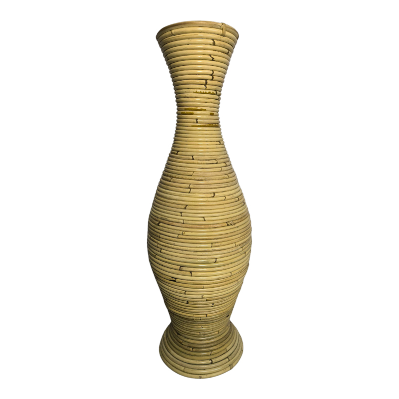 Vazo Virnia Inart pe rattan në ngjyrë natyrale D40x70cm