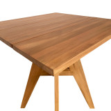 Tavolinë Cadrada pakoworld prej druri teak në nuancë natyrale 70x70x76cm