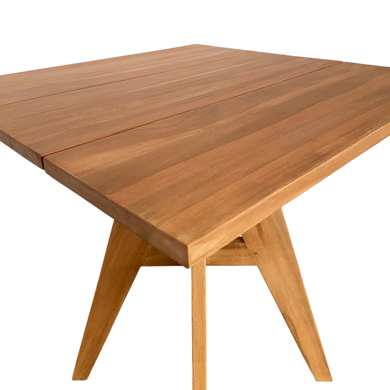 Tavolinë Cadrada pakoworld prej druri teak në nuancë natyrale 70x70x76cm