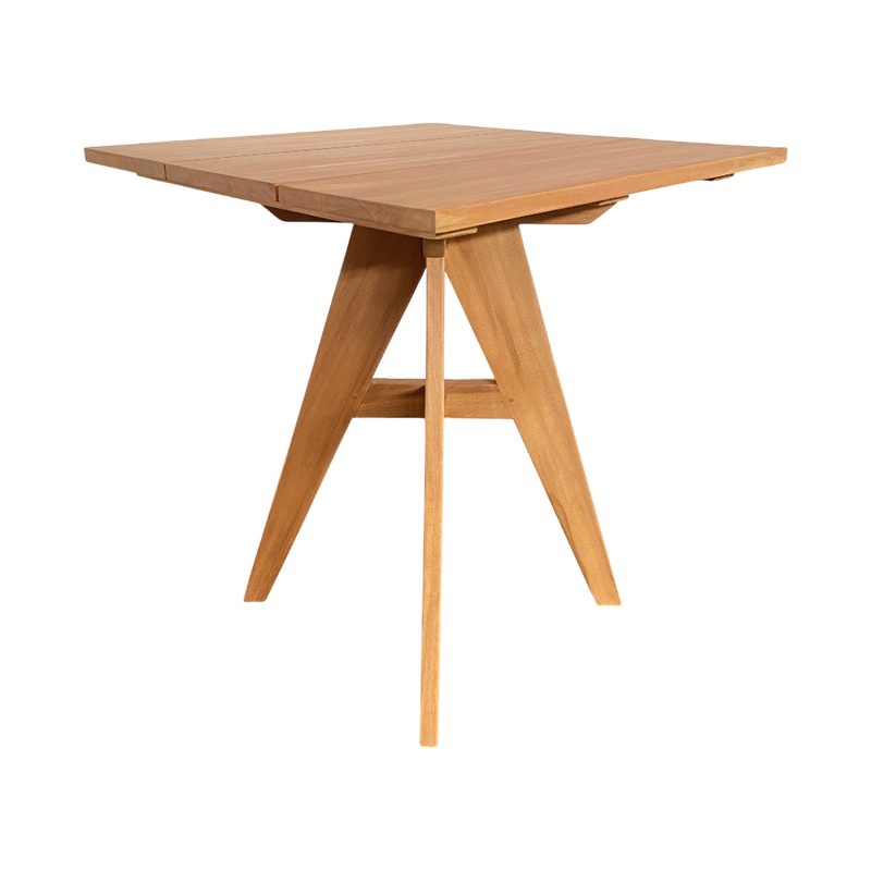 Tavolinë Cadrada pakoworld prej druri teak në nuancë natyrale 70x70x76cm