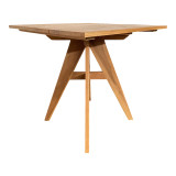 Tavolinë Cadrada pakoworld prej druri teak në nuancë natyrale 80x80x76cm