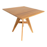 Tavolinë Cadrada pakoworld prej druri teak në nuancë natyrale 80x80x76cm