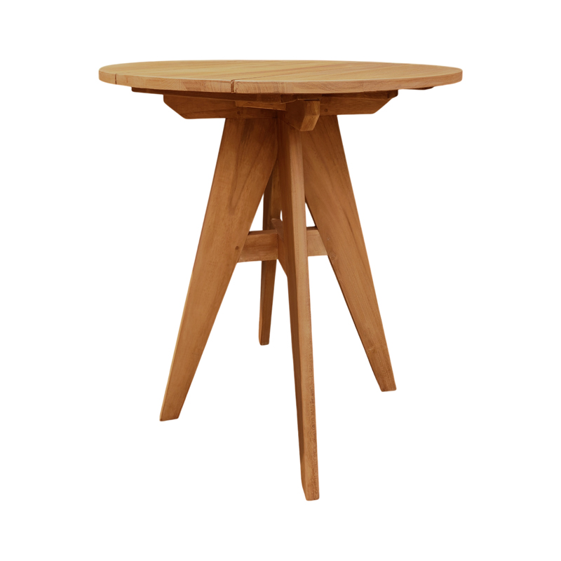 Tavolinë Cadrada pakoworld dru teak në nuancë natyrale D70x76cm