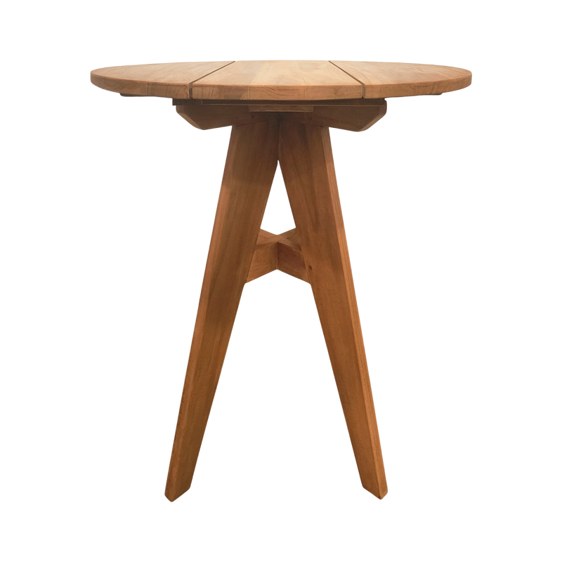 Tavolinë Cadrada pakoworld dru teak në nuancë natyrale D70x76cm