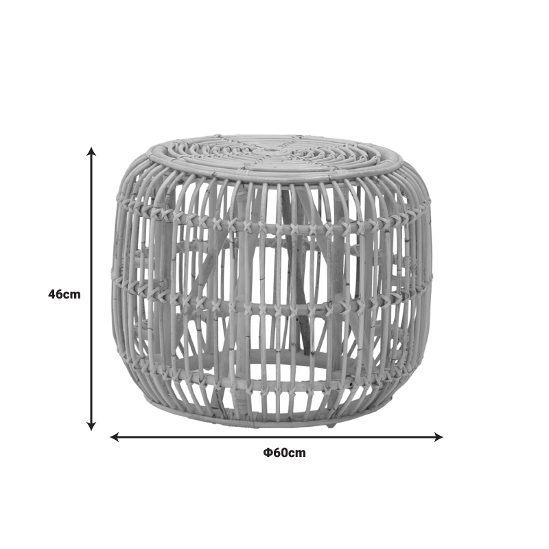 Stol Rajesty pakoworld rattan në ngjyrë natyrale D60x46cm