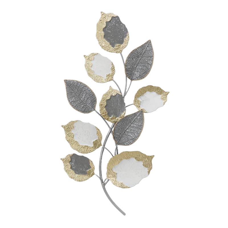 Dekorim muri Neone metal në nuancë ari-bardhë-gri 47.5x89x6