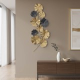Dekor muri Patrick Inart metal në nuancë ari-zi 59x132x5.5cm