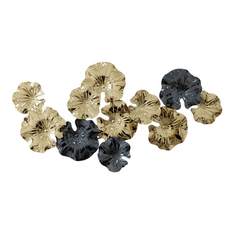 Dekor muri Merinda Inart metal në nuancë ari-e zezë 88x47x5cm
