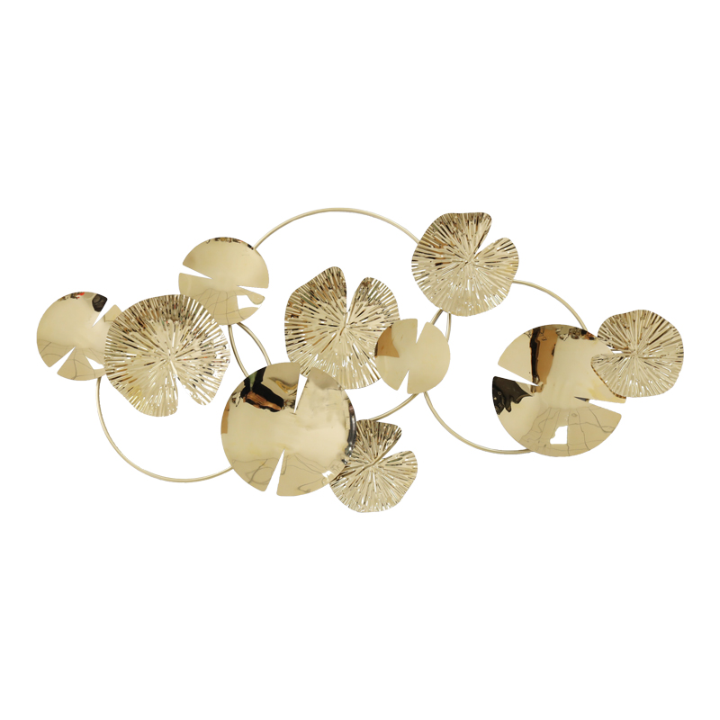 Dekor muri Lacy Inart metal në nuancë ari 118x57x5cm