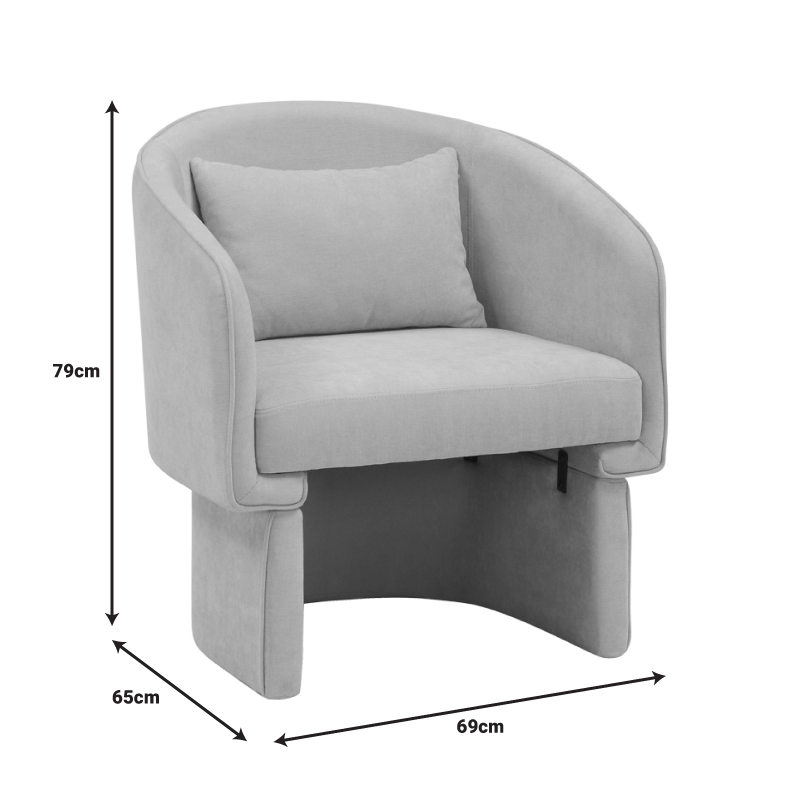 Fotel Playmob pakoworld pëlhurë në nuancë pllake 69x65x79cm