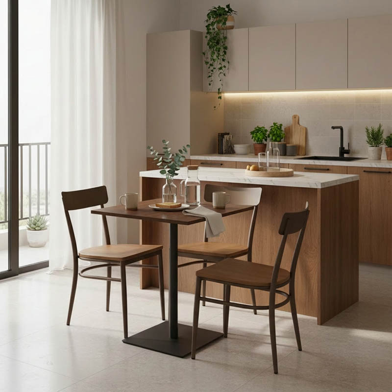 Tavolinë Nerobian pakoworld mdf në ngjyrë arre 60x60x75cm