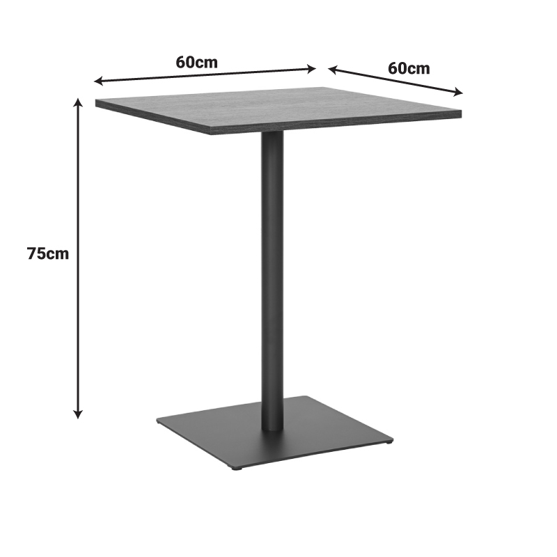 Tavolinë Nerobian pakoworld mdf në ngjyrë arre 60x60x75cm