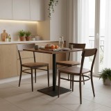 Tavolinë Nerobian pakoworld mdf në ngjyrë arre 70x70x75cm