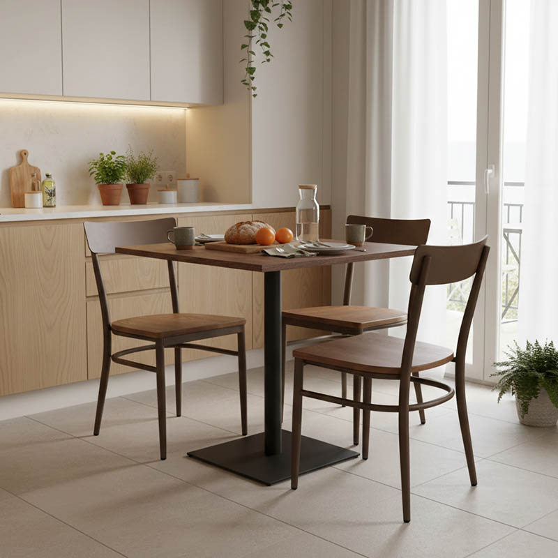 Tavolinë Nerobian pakoworld mdf në ngjyrë arre 70x70x75cm