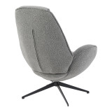 Fotel rrotullues Flago pakoworld pëlhurë boucle antracit 85x88x103.5cm