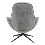 Fotel rrotullues Flago pakoworld pëlhurë boucle antracit 85x88x103.5cm