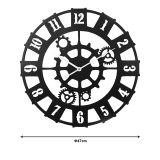 Orë muri Idanst Inart metal në nuancë të zezë 47x2x47cm