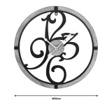 Ora muri Confu Inart metalike në nuancë të zezë 50x2.5x50cm
