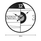 Orë muri Divoso Inart metal në nuancë të zezë 60x3x60cm