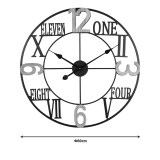 Orë muri Beauco Inart metal në nuancë të zezë 60x3x60cm