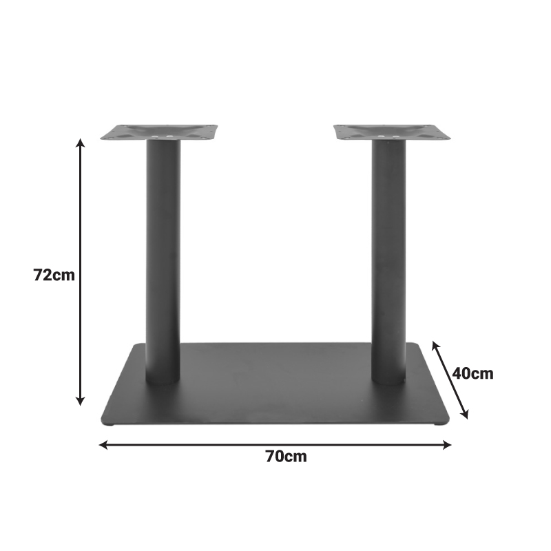 Bazë tavoline metalike Givosa pakoworld në nuancë të zezë 70x40x72cm