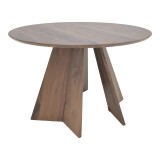 Tavolinë Bibble pakoworld mdf në nuancë arre D120x76cm